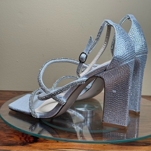 Jessica Simpson Geralie Rhinestone Strappy Dress Sandals in Silver - Picture 10 of 16